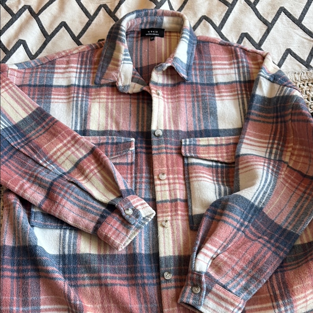 Plaid Button-Up Shacket